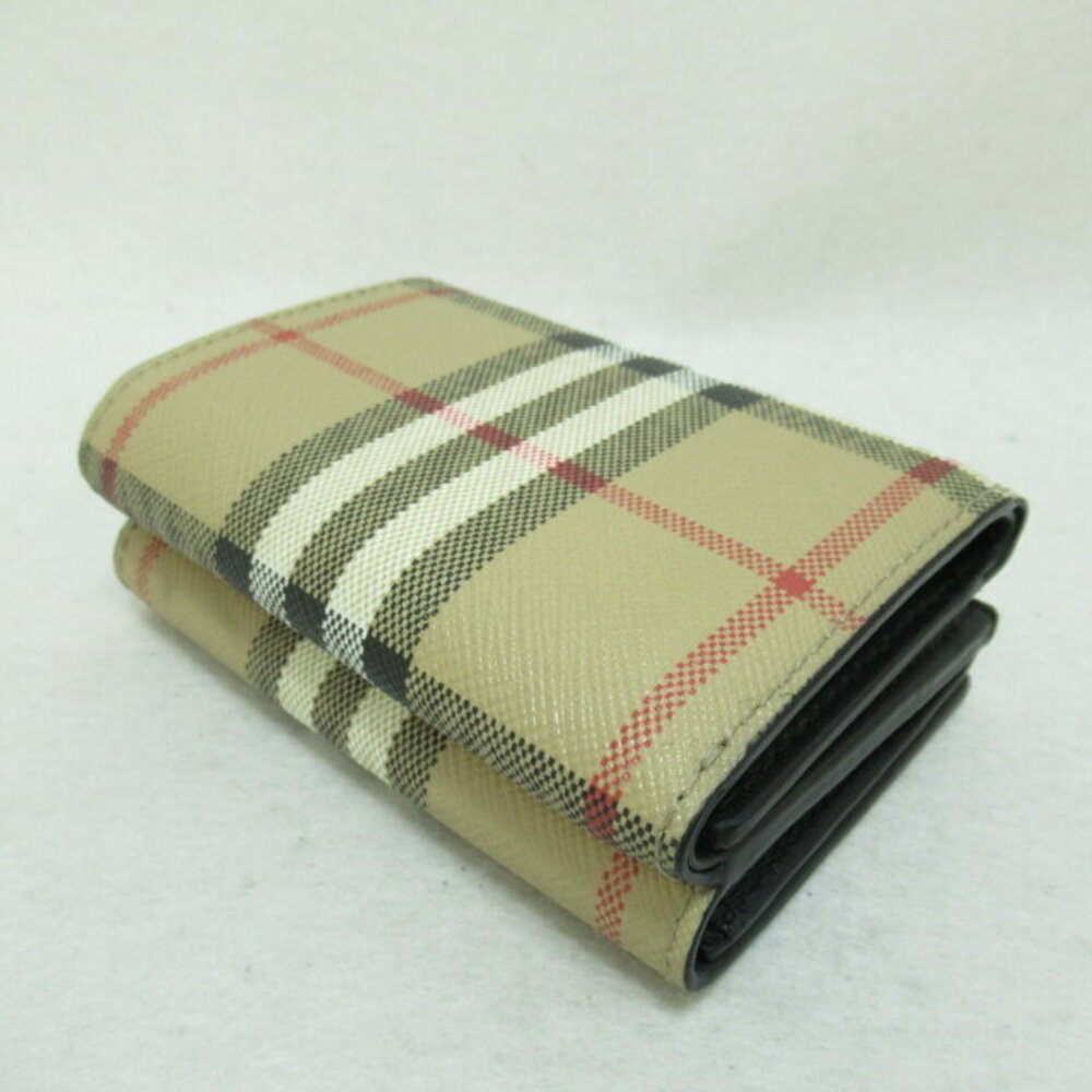 Burberry Wallet Tri Beige fold Canvas - Picture 5 of 6
